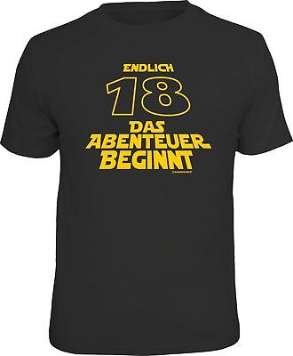 Compleanno T-Shirt - Endlich 18 - Il Avventure Inizia - Maglia Divertente Regalo