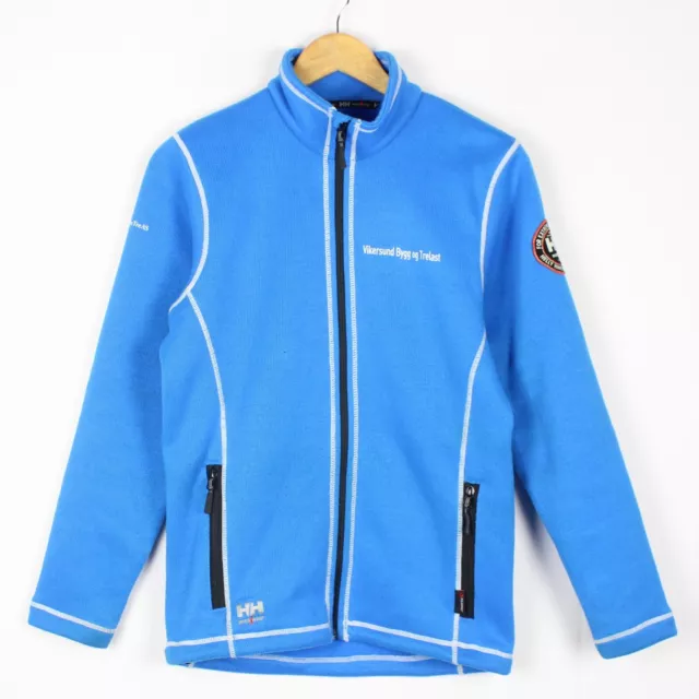 Helly Hansen Homme Pull Polaire TAILLE S Fermeture Éclair Haut Cou Bleu Poches