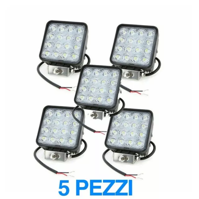 5X 48W Led Luce Faro Lampada Da Lavoro Faretto Auto Barca Camion Klw Suv 12V