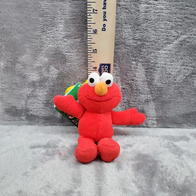 1997 Vtg. Tyco Playschool 6" Sesame Street Beans Elmo Plush Key Chain Clip NWT