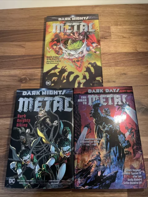 DC   DARK NIGHTS   METAL COLLECTION  HARDCOVERS LOT OF 3 preowned