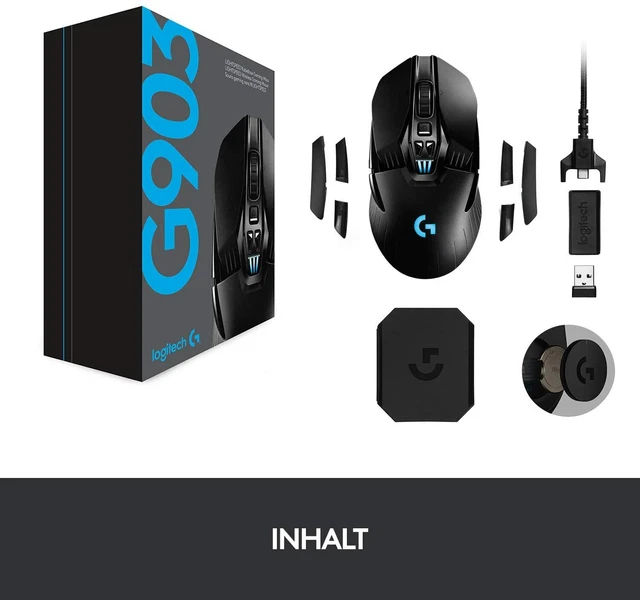 Logitech G903 LIGHTSPEED kabellose Gaming-Maus mit 12000 DPI 7