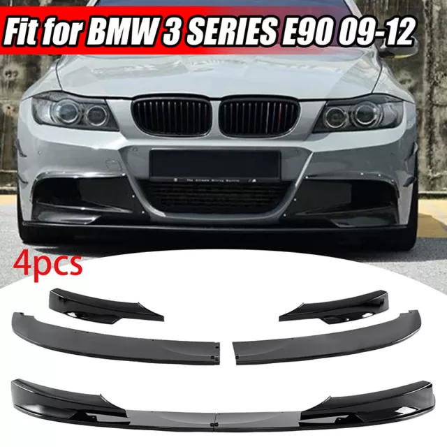 Gloss Black Front Lip Spoiler Splitter For BMW 3 series E90 E91 325i LCI 09~2012