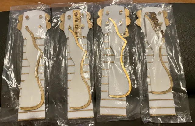 Vintage 1974 Wilton, MIP, Guitar Cake topper kits, 4 in all, 3-piece kits, NEW