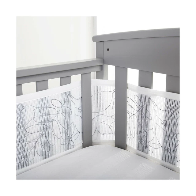 BreathableBaby Breathable Mesh Crib Liner – Deluxe Embroidered Collection – F...