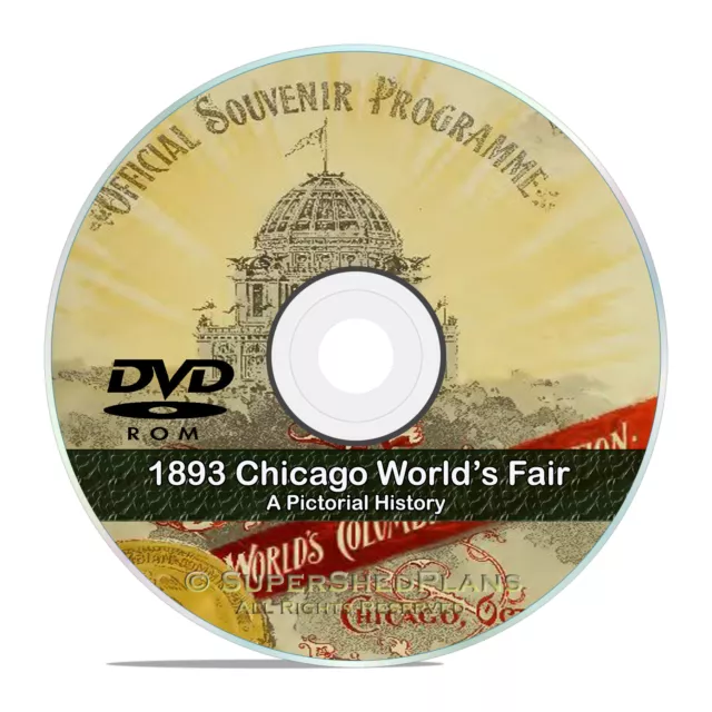 1893 Chicago World's Fair, Columbian Exposition, 50 Classic Books Guides DVD V40