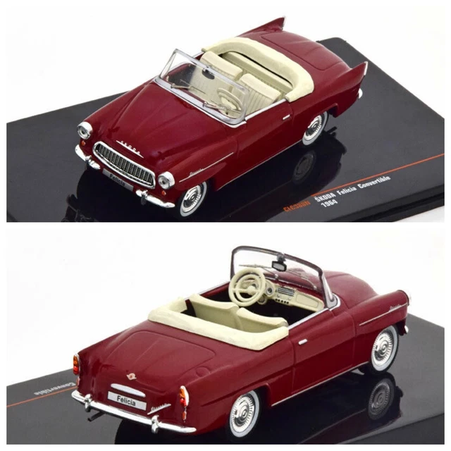 1/43 Ixo Skoda Felicia Roadster 1959 Rouge Fonce Neuf Boite Livraison Domicile