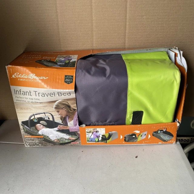 Eddie Bauer Infant Portable Travel Bed with Fun Toy Bar