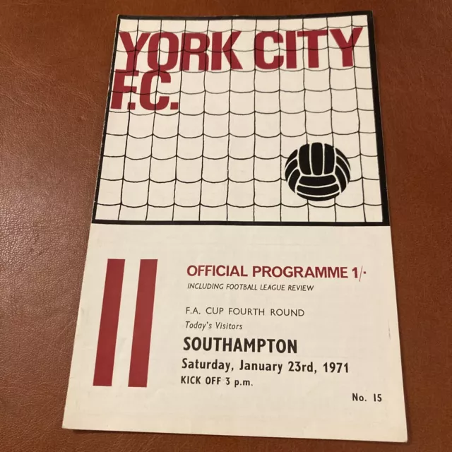 York City v Southampton, Season 1970/71, FA Cup Fourth Round