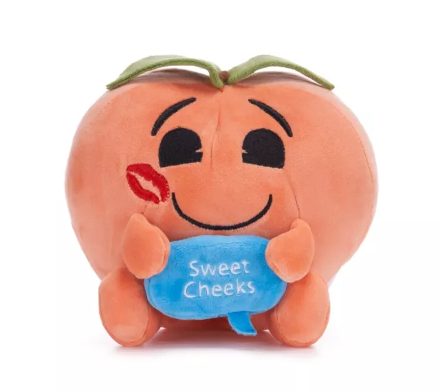 Sweet Cheeks Peach Emoji  Soft Plush Toy