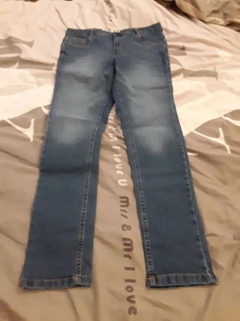 Jeans BKL Wear coupe Droite Garçon Bleu Taille ajustable 14 ans Neuf