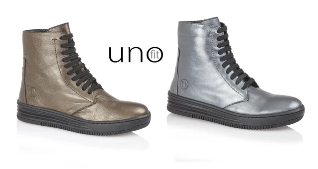 UNO FIT WILLOW Women s Ankle Casual Boots Leather Ladies Lace Up