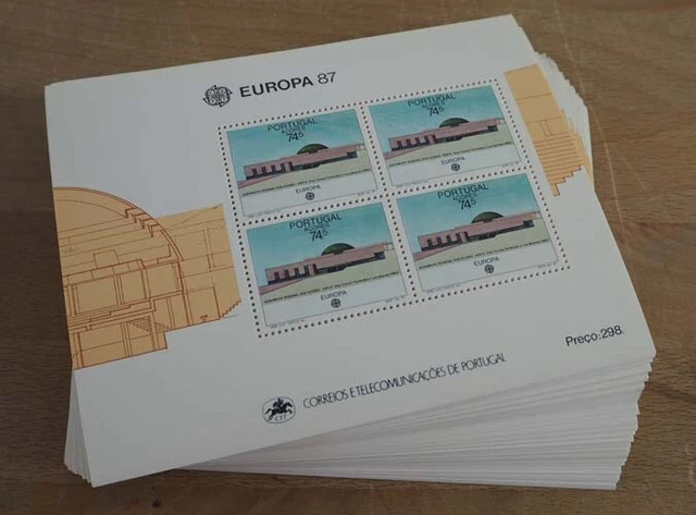 1987 Portugal Azoren; 100 Blocks Architektur, Bl. 8, postfrisch/MNH, ME 1100,-