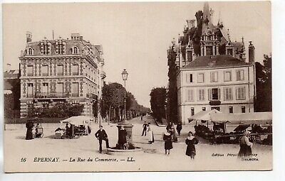 Epernay-marne-CPA 51 - the streets-la rue du Commerce 4-market