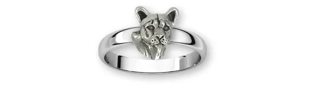 Cougar Jewelry Sterling Silver Handmade Mountain Lion Ring  COU1H-R