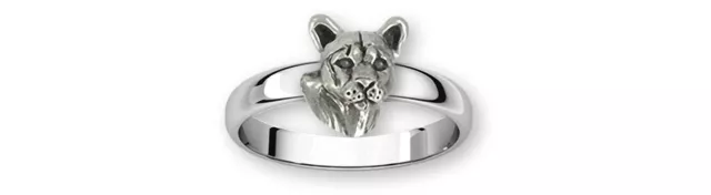 Cougar Jewelry Sterling Silver Handmade Mountain Lion Ring  COU1H-R