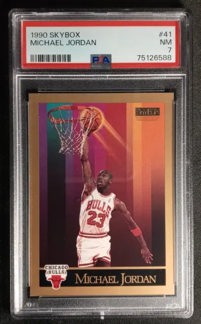 1990 Skybox Basketball Card Michael Jordan Golf Swing #41 PSA NM 7 New Slab