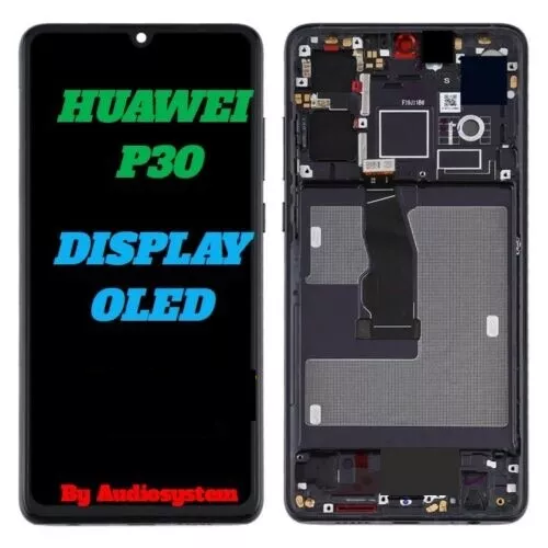 Display Touch Screen Oled +Frame Per Huawei P30 Ele-L09 Ele-L29 Nero Schermo