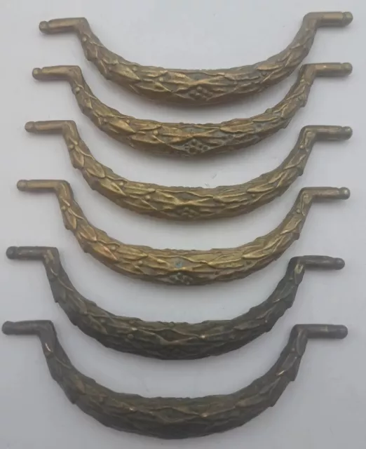 Antique Victorian Drawer Pulls Handle Bails Brass Hardware Lot of 6