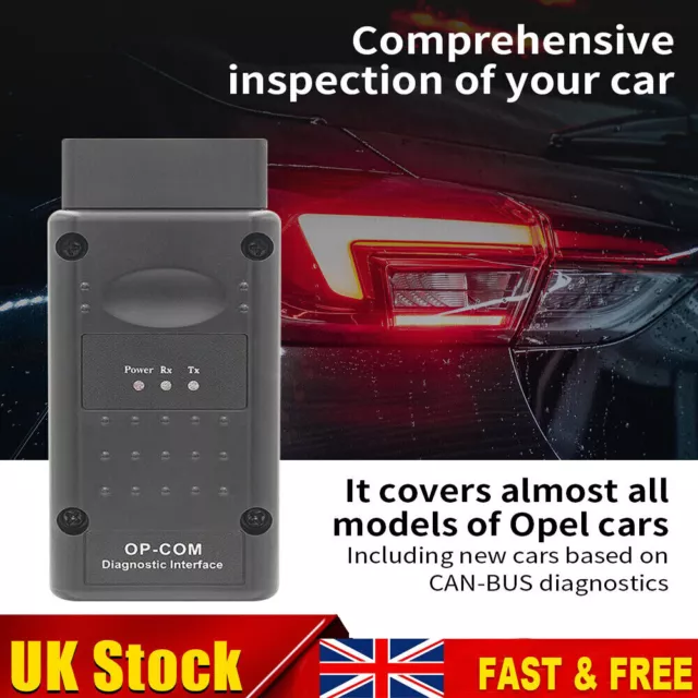 V1.99! OPEL OP COM Vauxhall OBD2 Diagnostic Code Reader Scanner Tool OPCOM UK