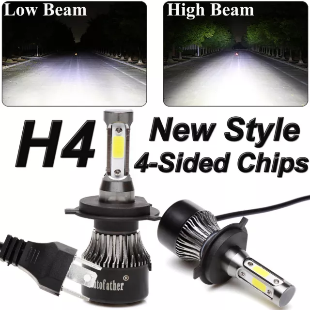 NEW Style LED H4 Hi/Lo Beam Car Conversion DRL Headlight 680W HID Bulb Kit White