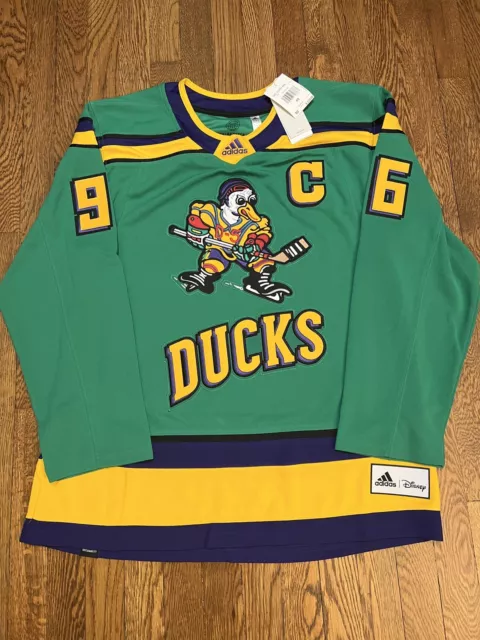Adidas Authentic Charlie Conway Mighty Ducks Disney Hockey Jersey Green 54