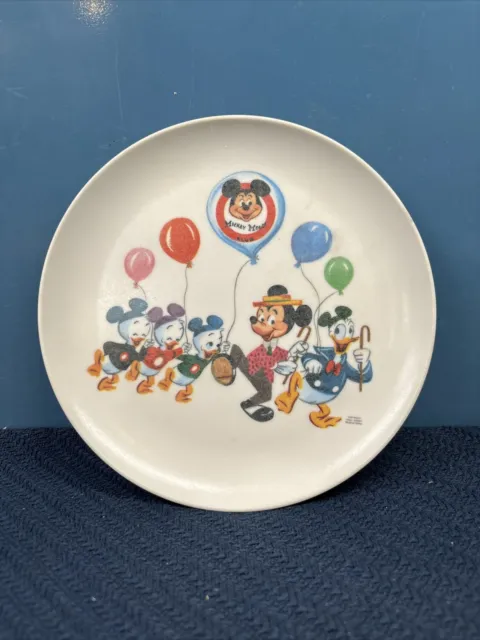 Vintage 60's Walt Disney Productions Mickey Mouse Club Melamine Plate Child Size