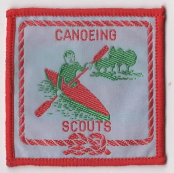 Canoeing Scouts Boy Scout Patch RED Bdr. [INT761]