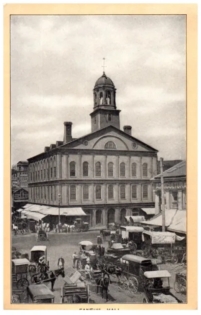 Faneuil Hall Boston Massachusetts Singer Sewing Co. Photo Trade Card  c.1900