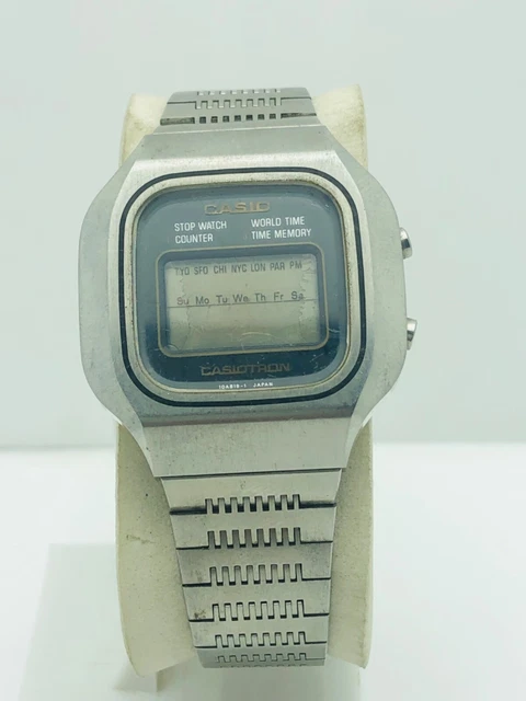 Montre Ancienne Casio Casiotron X-1s - Analogique - Acier - Fonctionne - Occasion