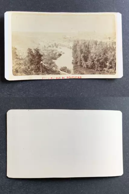 France, Poitiers, vue générale, circa 1870 vintage cdv albumen print -  CDV, t