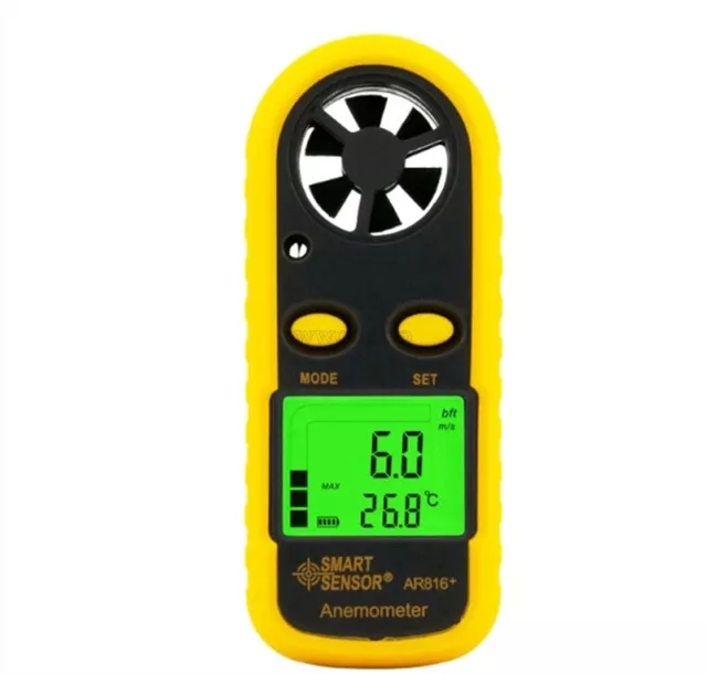 AR816 Digital Handheld Air Wind Speed Gauge Meter Tester Electronic Anemomete nb