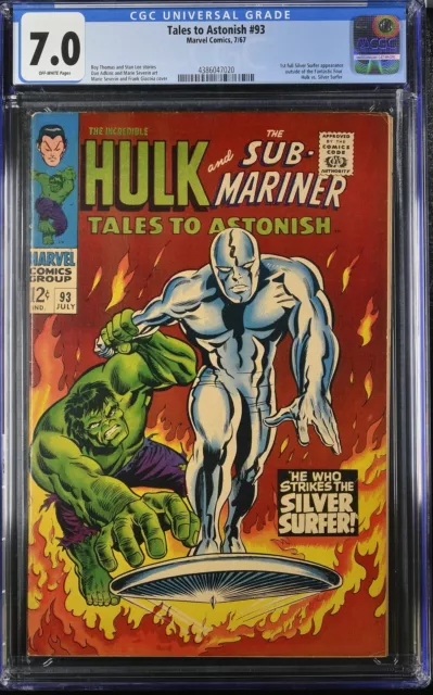 Tales to Astonish #93 - Marvel Comics 1967 CGC 7.0 1st full Silver Surfer appear