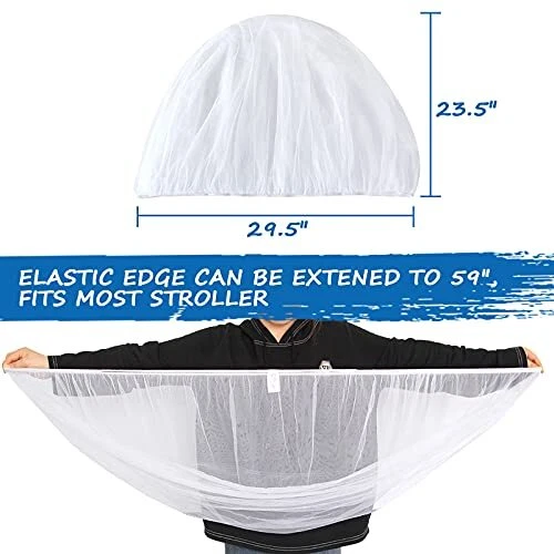 Baby Mosquito Net for Stroller, Durable Bug Net for Stroller, Bassinets,