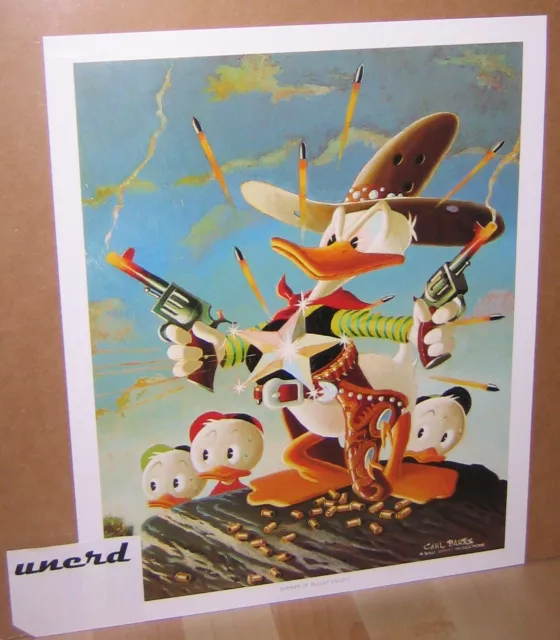 Carl Barks Kunstdruck: Sheriff of Bullet Valley - Donald Duck, Nephews Art Print