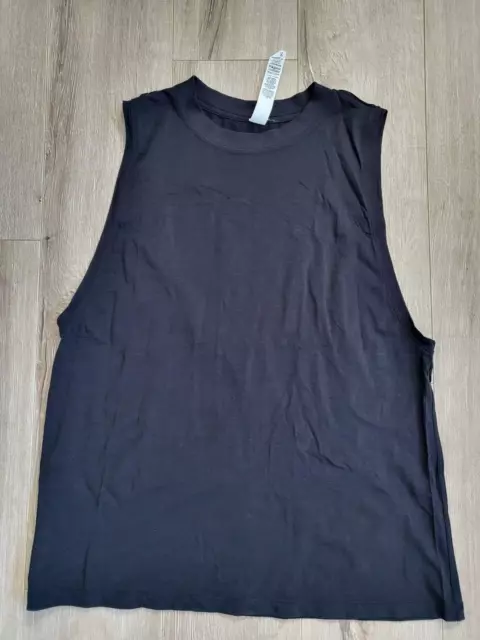 Lululemon Black Sleeveless Muscle Tank Top Pima Cotton CAN 6/AUS 10