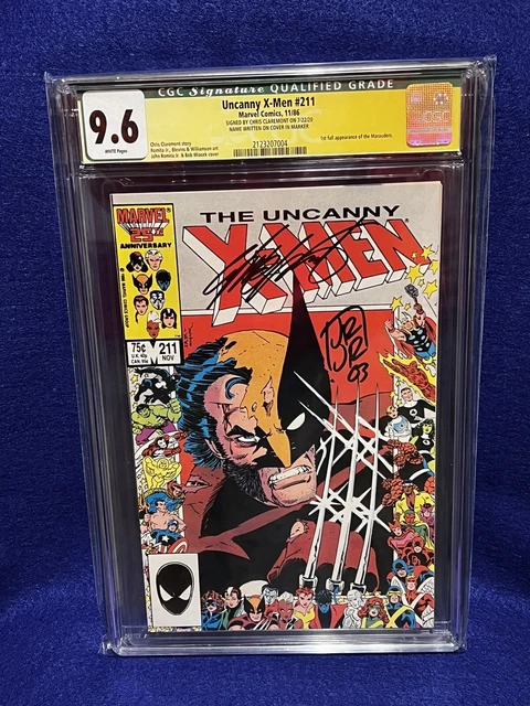 Uncanny X-Men #211 Signed By Chris Claremont and Romita Jr CGC Qualified 9.6
