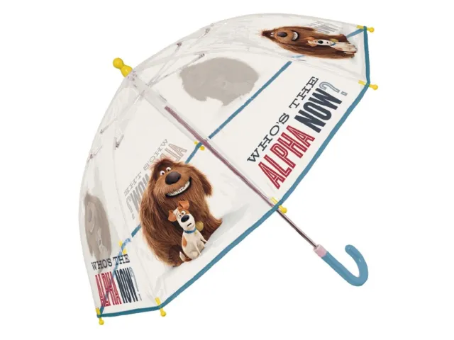 The Secret Life Pets Neuf Parapluie PVC Transparent Enfant Classique