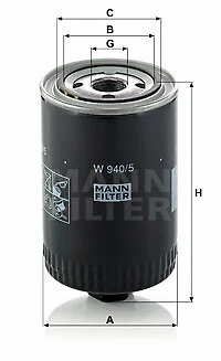 Filtre Hydraulique MANN-FILTER WD 950/2 - Haute Performance Pour Engins Non Routiers