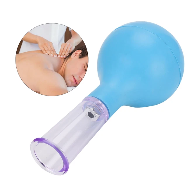 PC Rubber Ball Cupping Body Massage Vacuum Therapy Cupping Blue(9 ) FS1