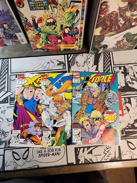 X-Force Vol. 1  Comic Lot of 3 #5,6,7  Rob Liefeld ~ Marvel Comics