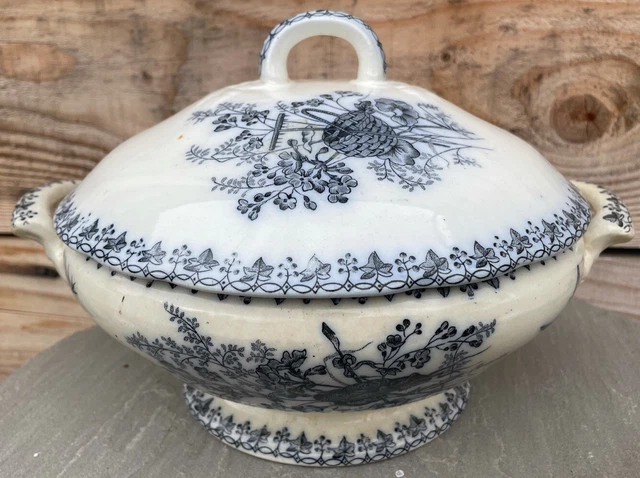 ANCIEN PLAT CREUX en faïence de QUIMPER CAUSSY ou ROUEN XIXe hb EUR 52