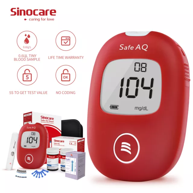 Safe-AQ Smart Kit per il test della glicemia per il diabete con 50 strisce