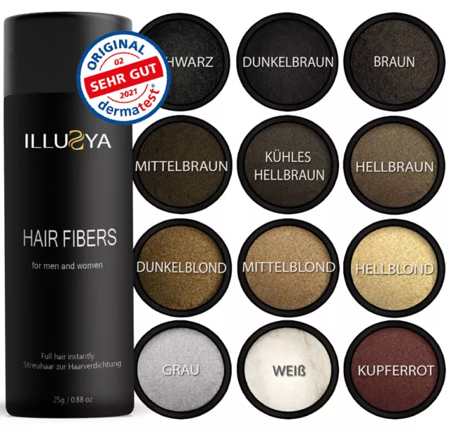 ILLUSYA - Schütthaar - Streuhaar - Hair Fiber zur Haarverdichtung - 25g