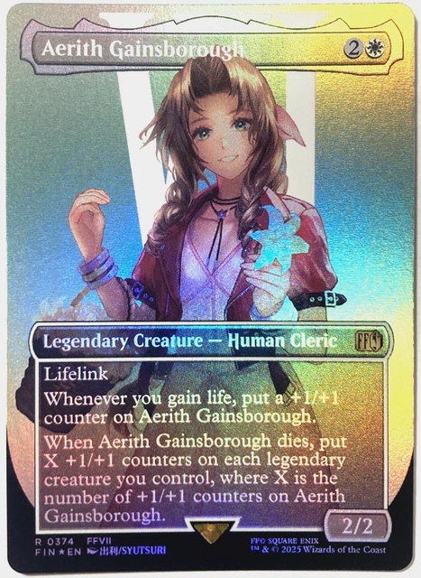 final fantasy mtg aerith Commander EDH Deck Gainsborough 100 Magic Cards Custom Deck  Moonveil Games if you gained life this turn Aerith Gainsborough [Borderless Surge Foil]