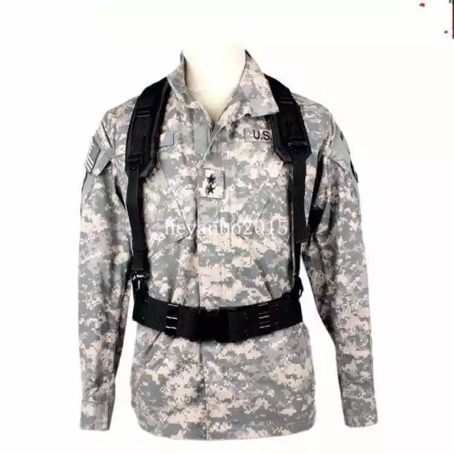 Tactical Belt Men's Suspenders X-Back Combat Adjustable Duty Belt