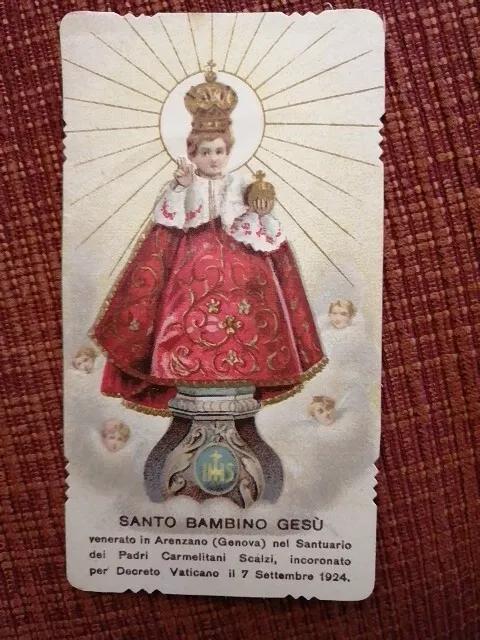 Santino Immaginetta Santuario Del Gesù Bambino Di Praga Arenzano Genova Liguria