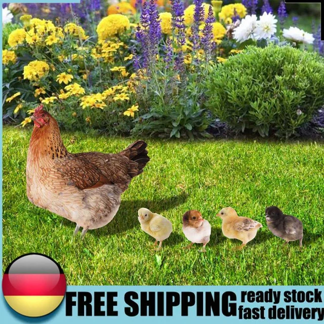 Acrylic 2D Chicken Sculpture Double-sided Printing Art Crafts for Backyard Patio