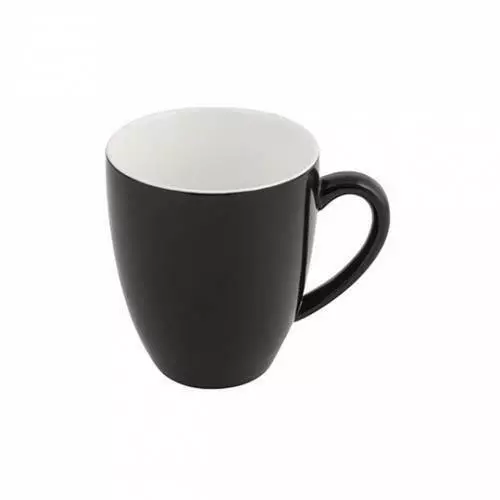 6x Mug Black 400mL Bevande Tea Coffee Mugs Cups Hot Chocolate Cup Cafe