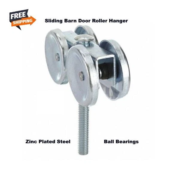 Sliding Barn Door for Track  7/16" Bolt-On Box Rail Roller Hanger  Ball Bearings
